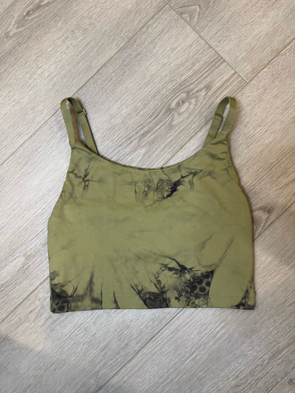 ALPHALETE Olive Tie-Dye Cropped Tank/Bra - FREE SHIPPING on Bundles $85+